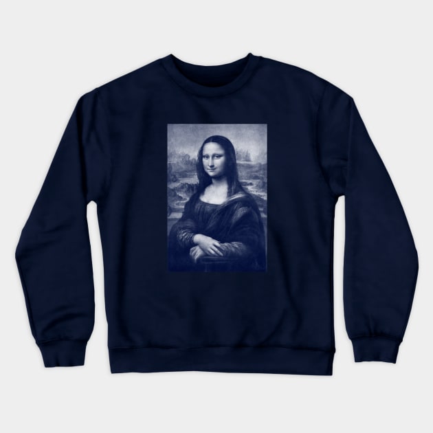 Blue Mona Lisa Crewneck Sweatshirt by historicimage